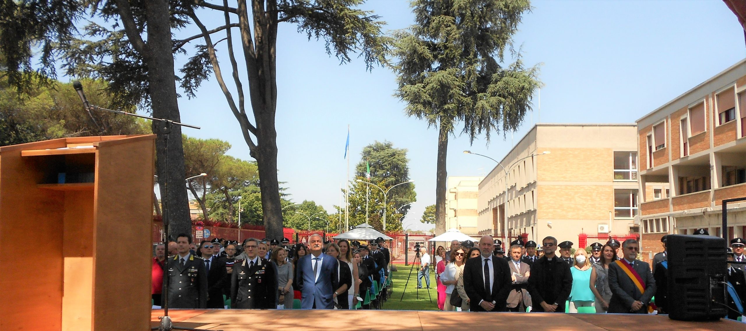 Un momento della festa regionale della Polizia penitenziaria a Rebibbia.