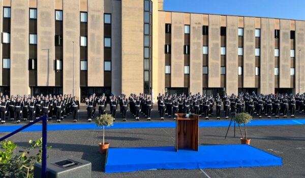 Il giuramento degli allievi del 181° corso agenti di Polizia penitenziaria a Roma.